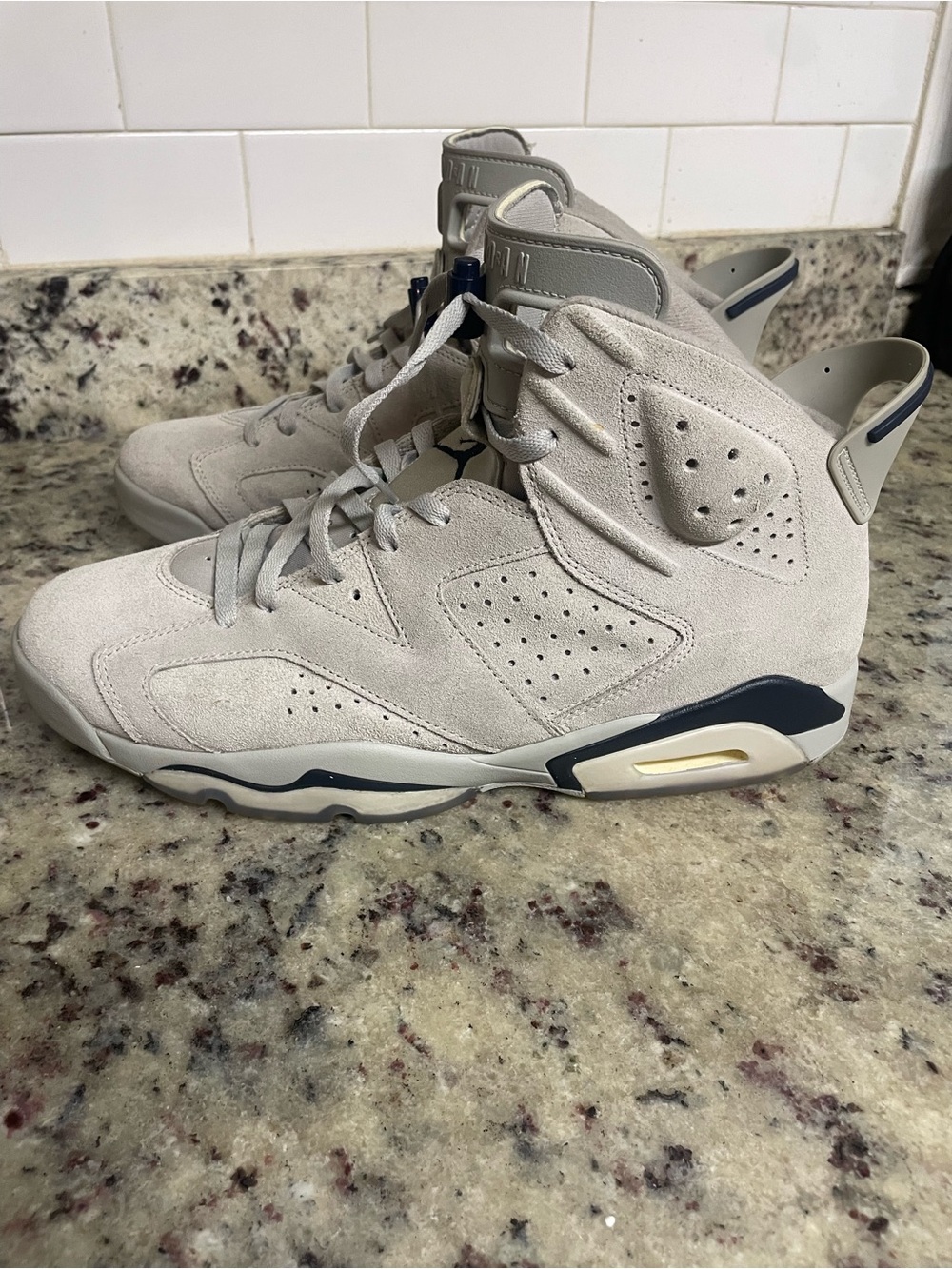 Air Jordan 6 Retro Georgetown sneaker shoes high top suede tongue brand men 13